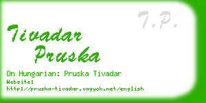 tivadar pruska business card